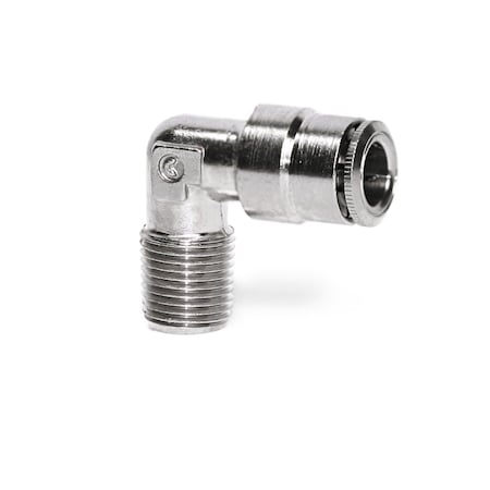 Camozzi Male Elbow Non-Swivel, 3/8" OD X 1/4" NPT 6500 06-04